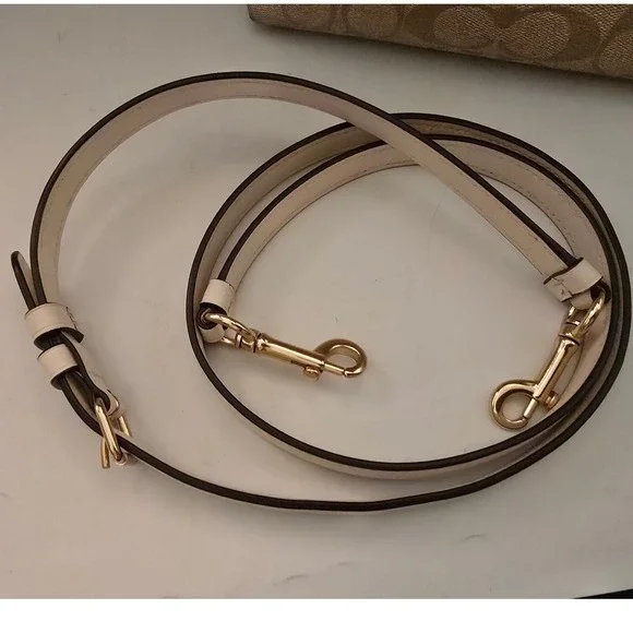 Coach Mollie Bucket Bag 22 Signature Canvas Khaki Chalk Crossbody CA582 - Picture 11 of 11